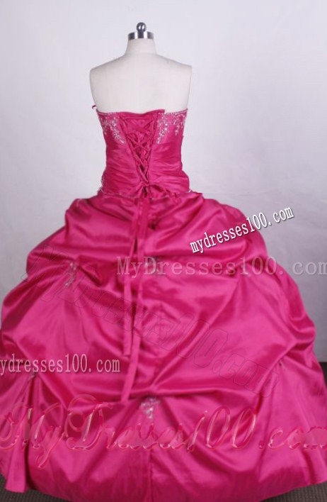 Ruche Appliques and Pick-ups Puffy Quinceanera Dresses in Red
